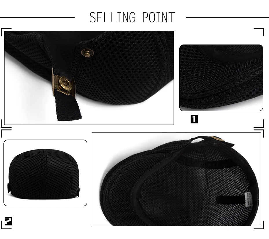 Pustende Mesh Newsboy Flatcap