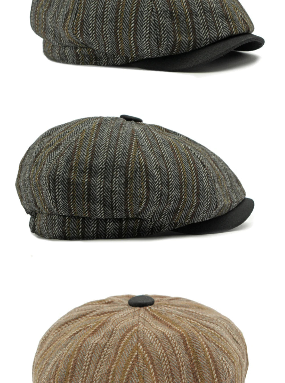 Stripete Newsboy Flatcap