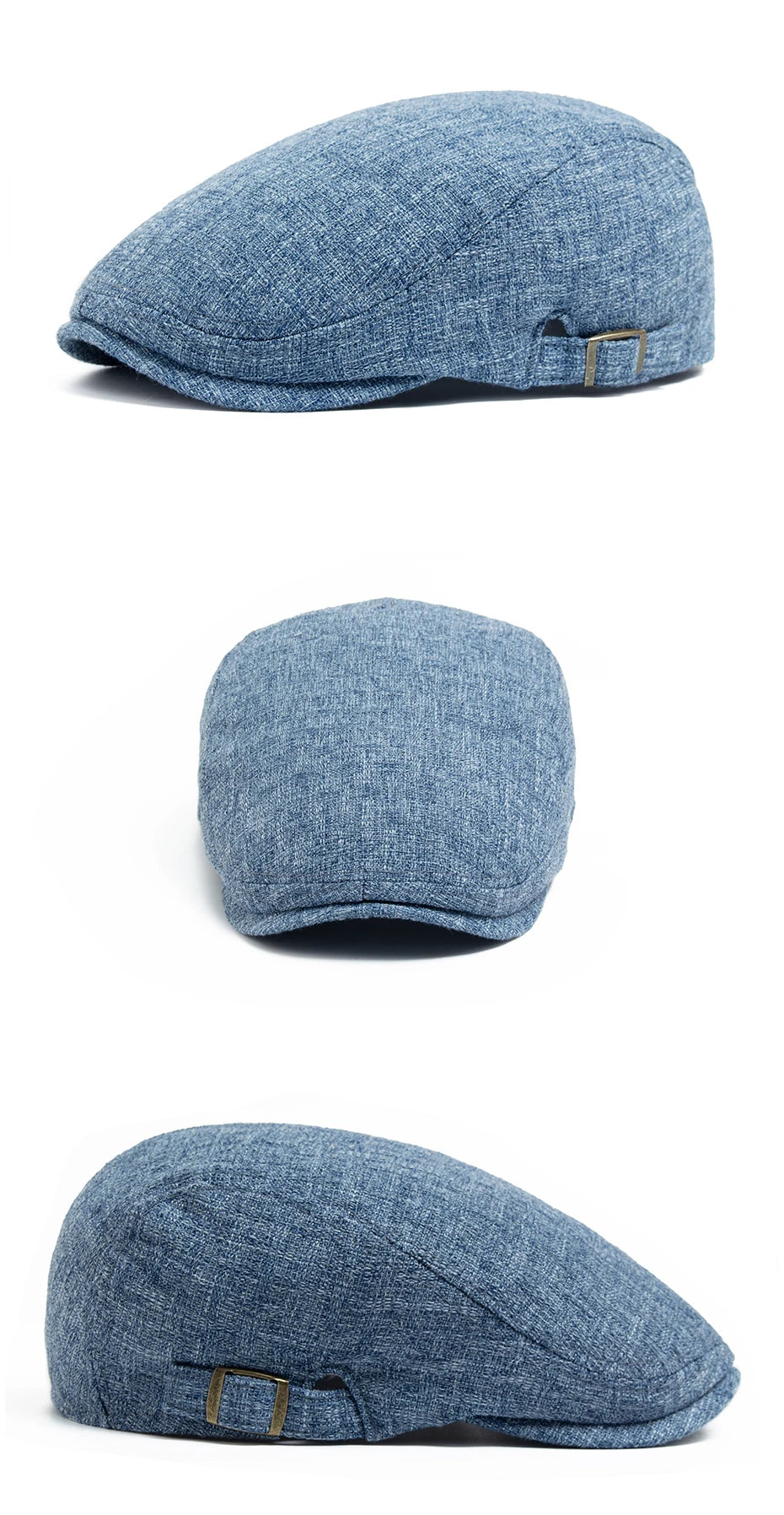 Klassisk Flatcap med Knappedetalj