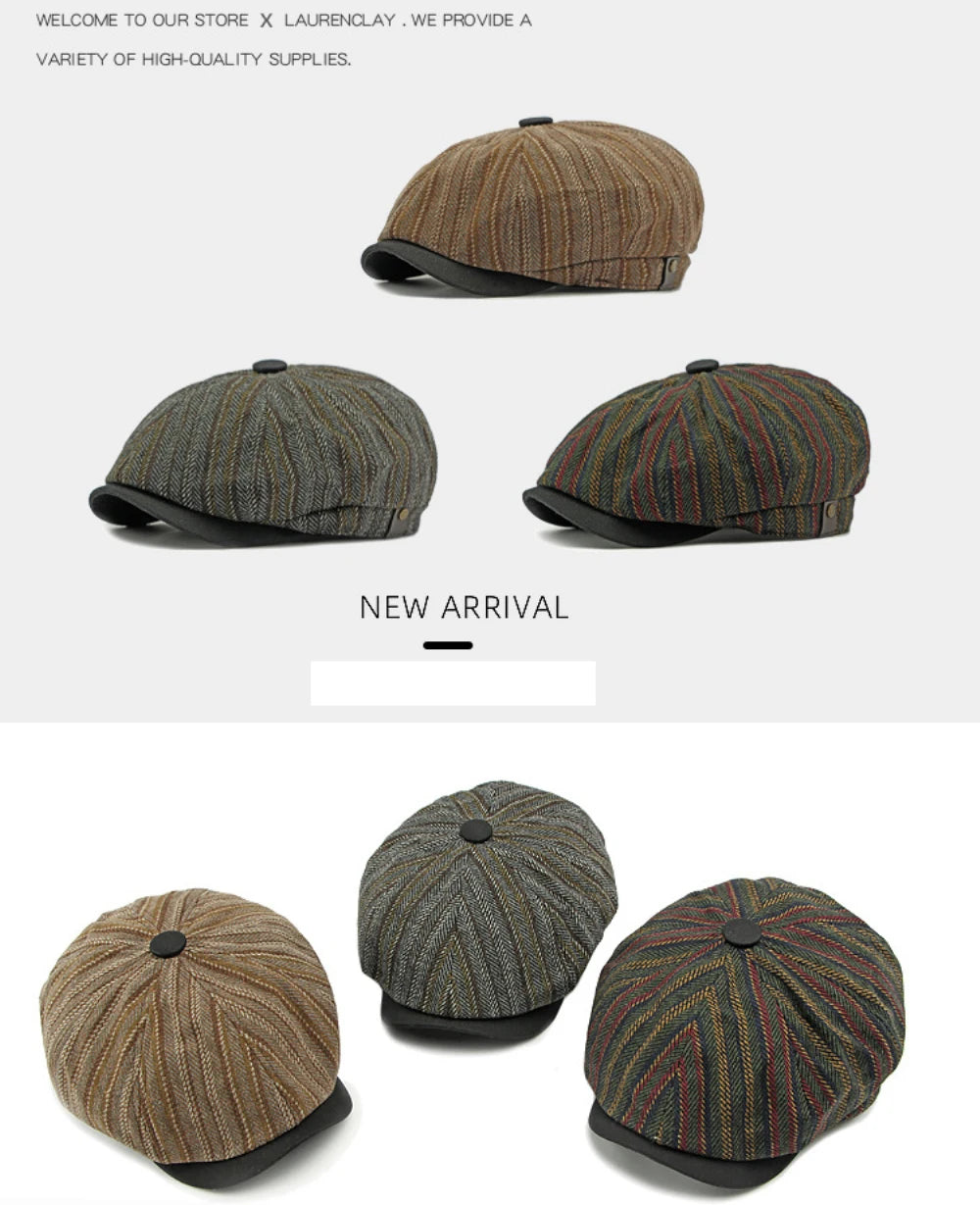 Stripete Newsboy Flatcap