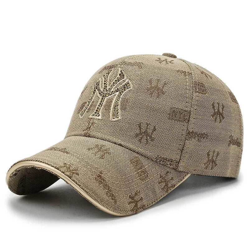 "MY" Letter Brodert Caps