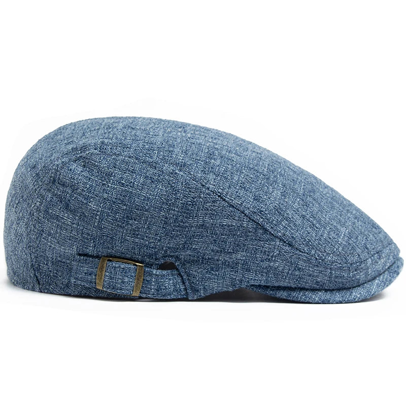 Klassisk Flatcap med Knappedetalj