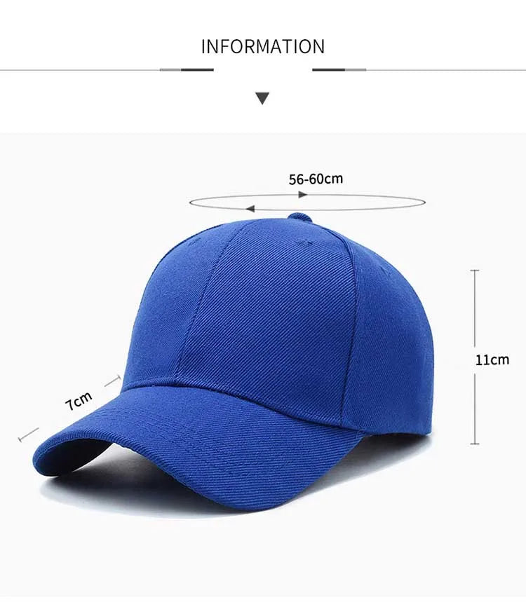 Klassisk Ensfarget Caps