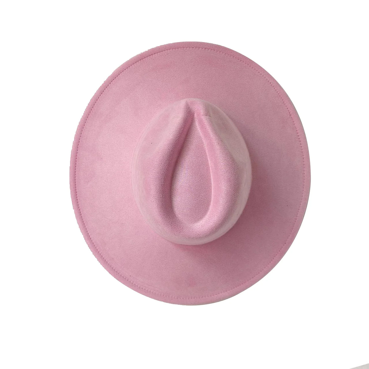 Semsket Fedora Filthatt med Bred Brem