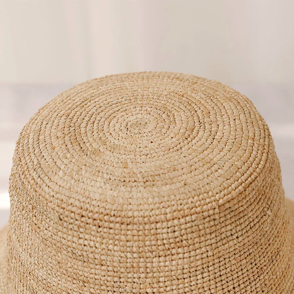 Raffia Panama Stråhatt med Sløyfe