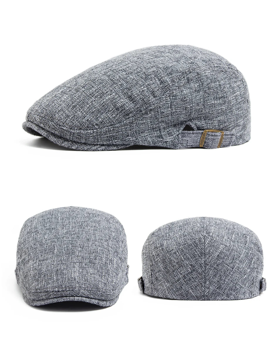 Klassisk Flatcap med Knappedetalj