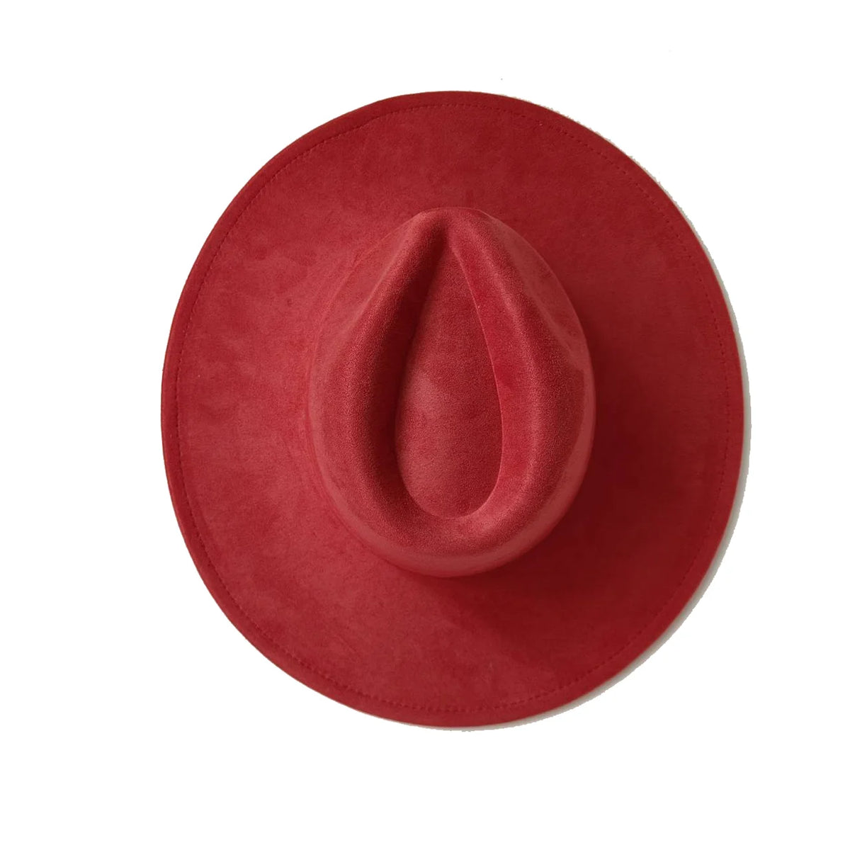 Semsket Fedora Filthatt med Bred Brem