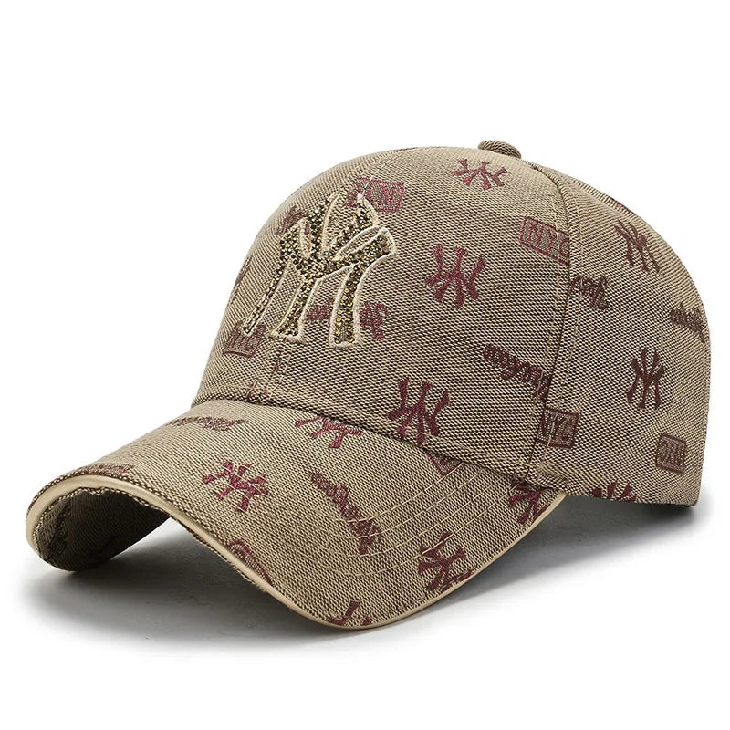 "MY" Letter Brodert Caps