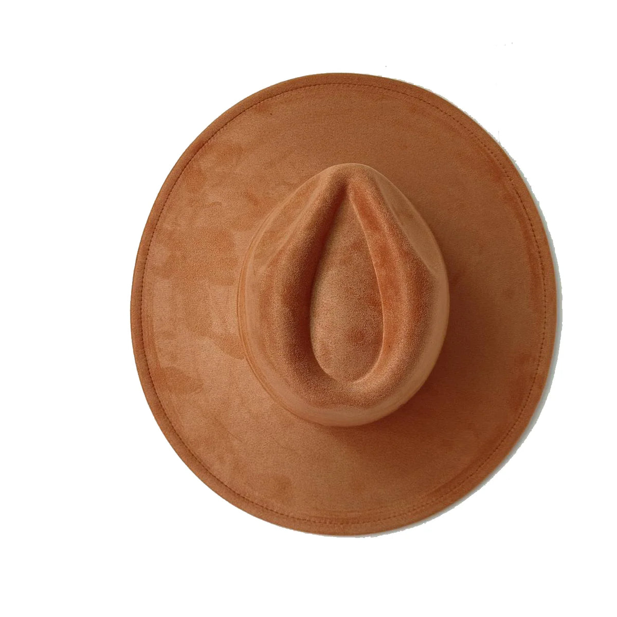 Semsket Fedora Filthatt med Bred Brem