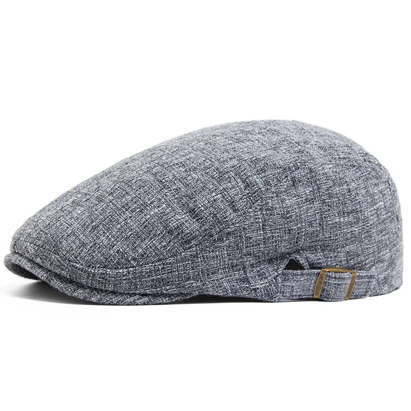 Klassisk Flatcap med Knappedetalj