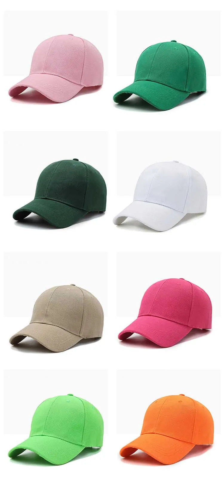 Klassisk Ensfarget Caps