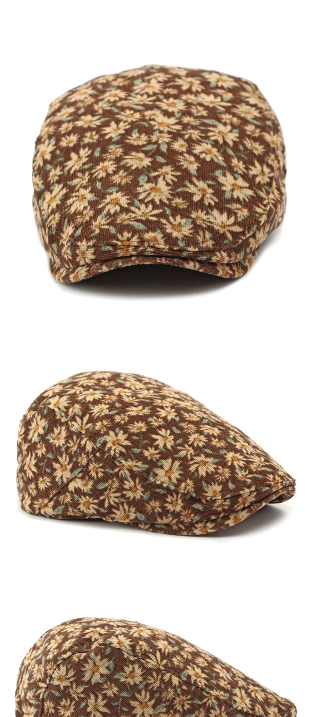 Blomstermønstret Klassisk Flatcap