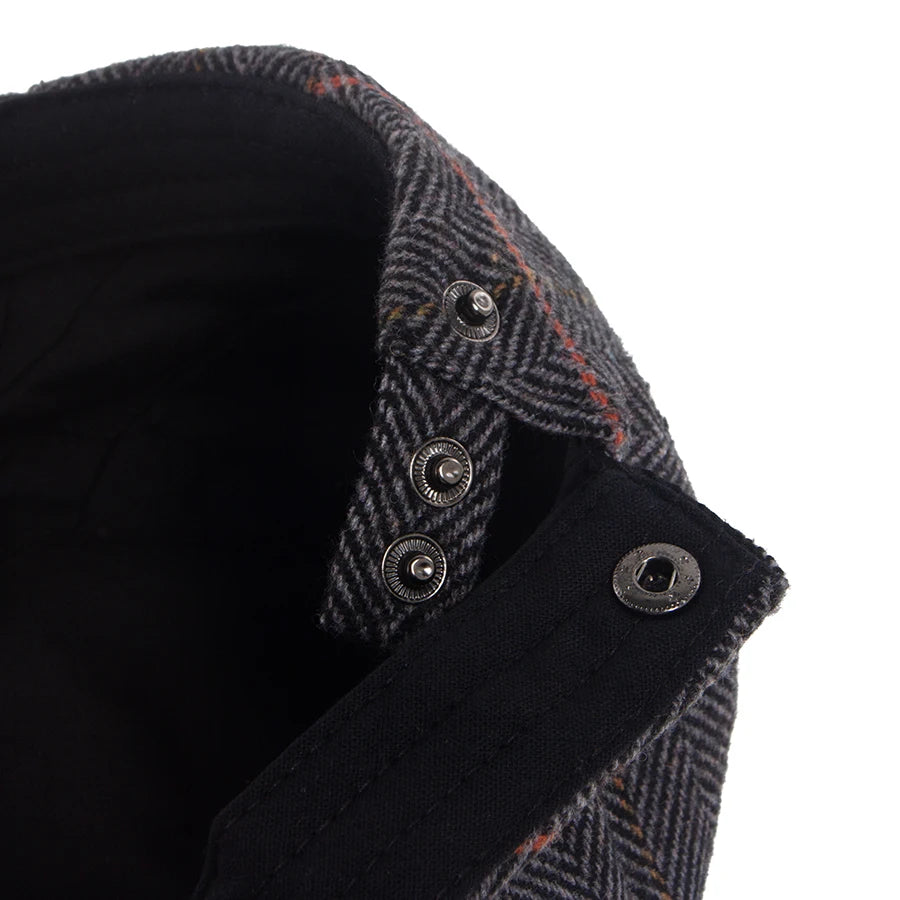 Fiskebeinsmønstret Ull Newsboy Flatcap