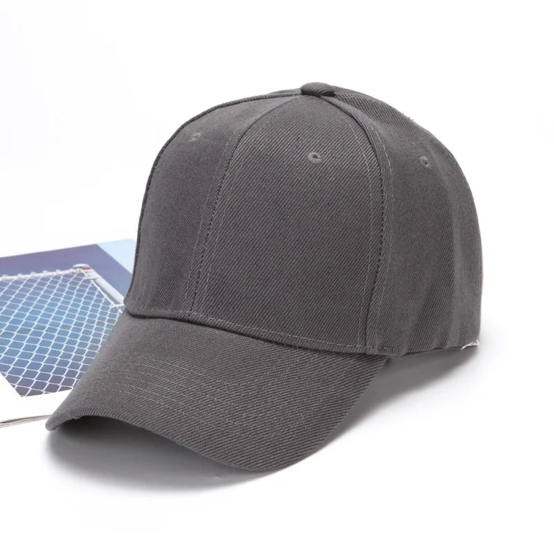 Klassisk Ensfarget Baseballcaps