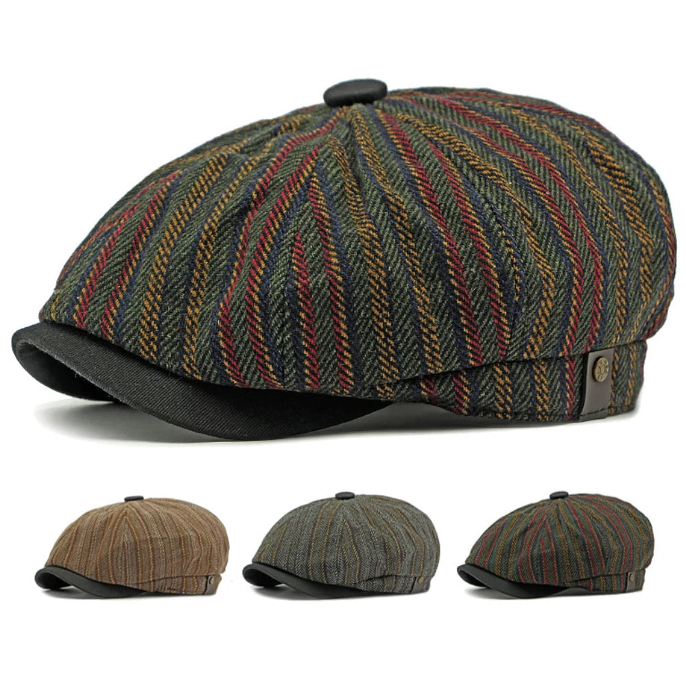 Stripete Newsboy Flatcap