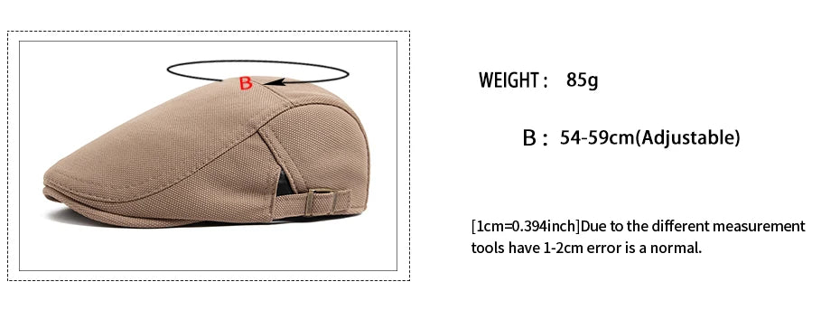 Mønstret Newsboy Flatcap