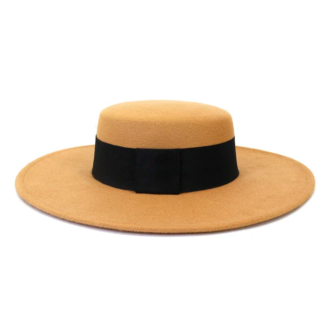 Ull Fedora Filthatt med Bred Brem