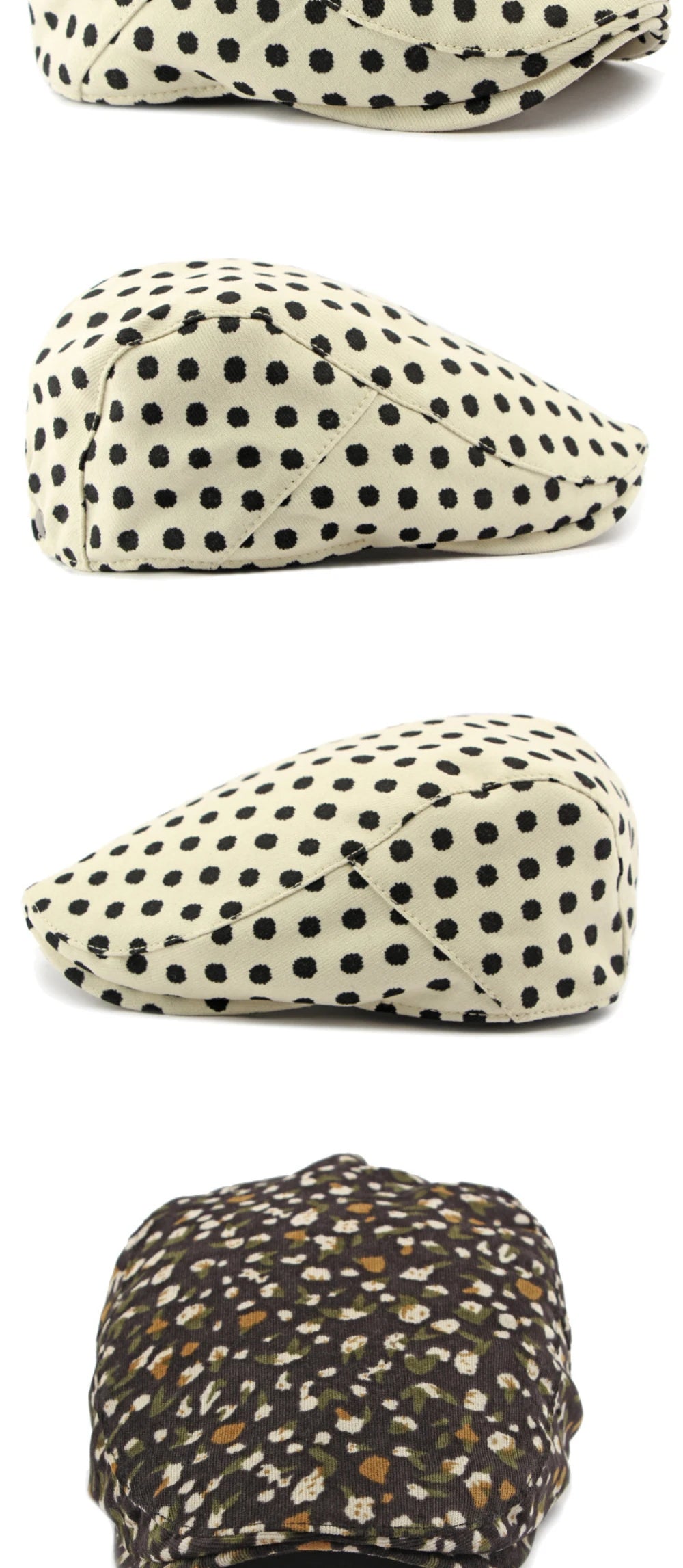 Blomstermønstret Klassisk Flatcap