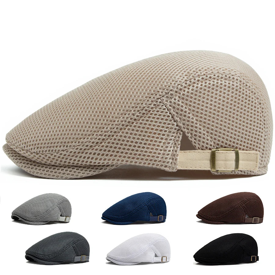 Pustende Mesh Newsboy Flatcap