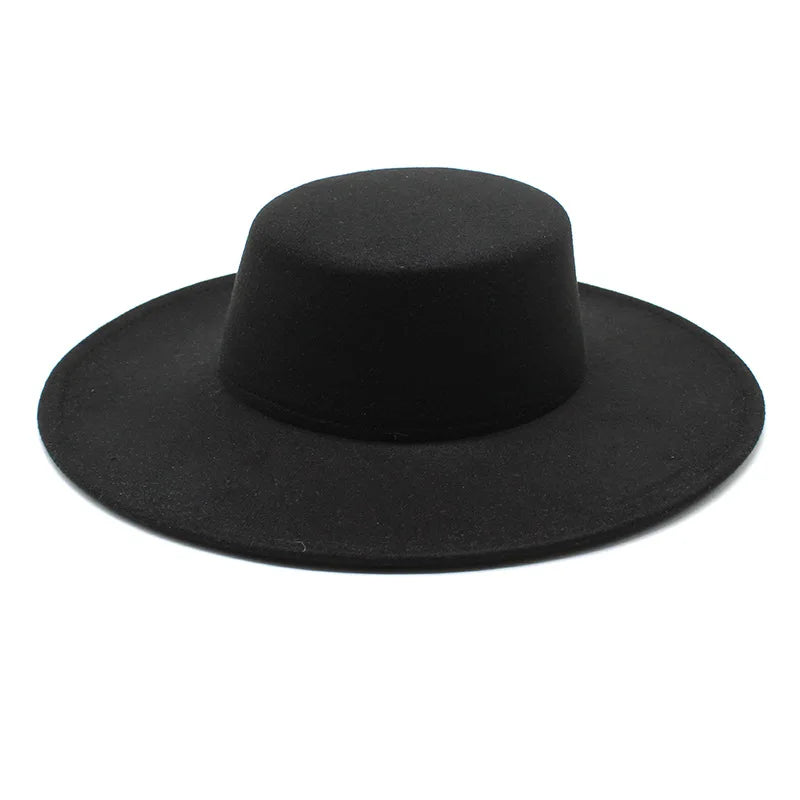 Ull Fedora Filthatt med Bred Brem