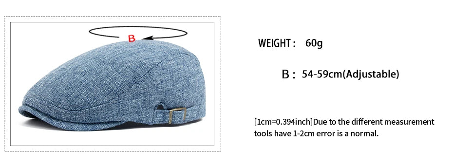 Klassisk Flatcap med Knappedetalj