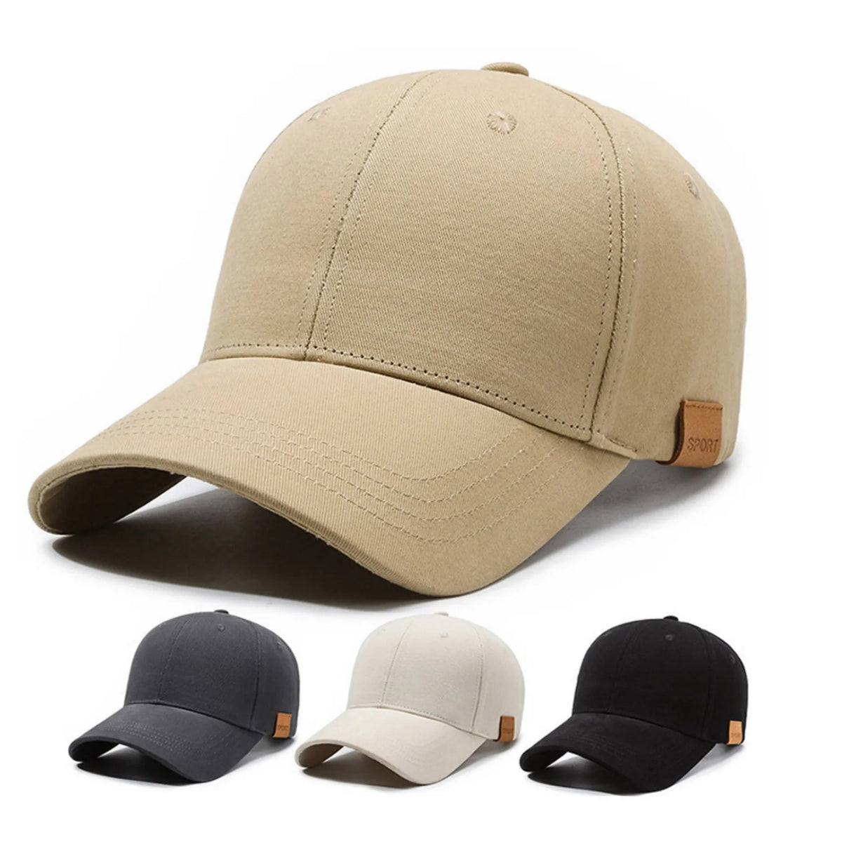 Klassisk Ensfarget Baseballcaps
