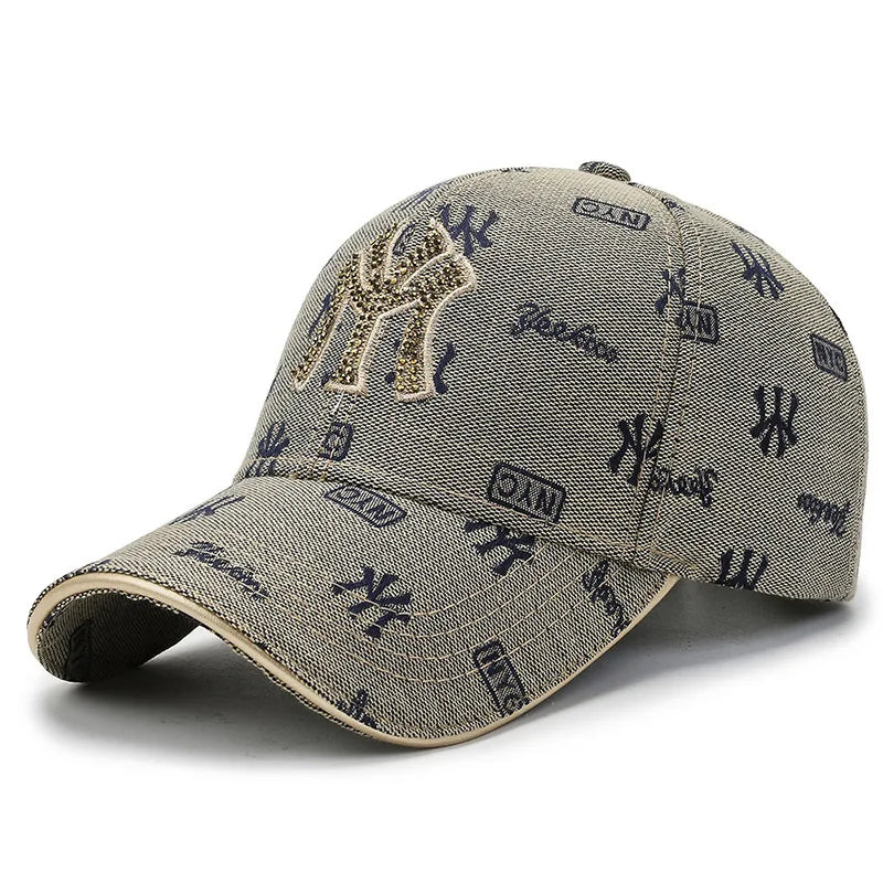 "MY" Letter Brodert Caps