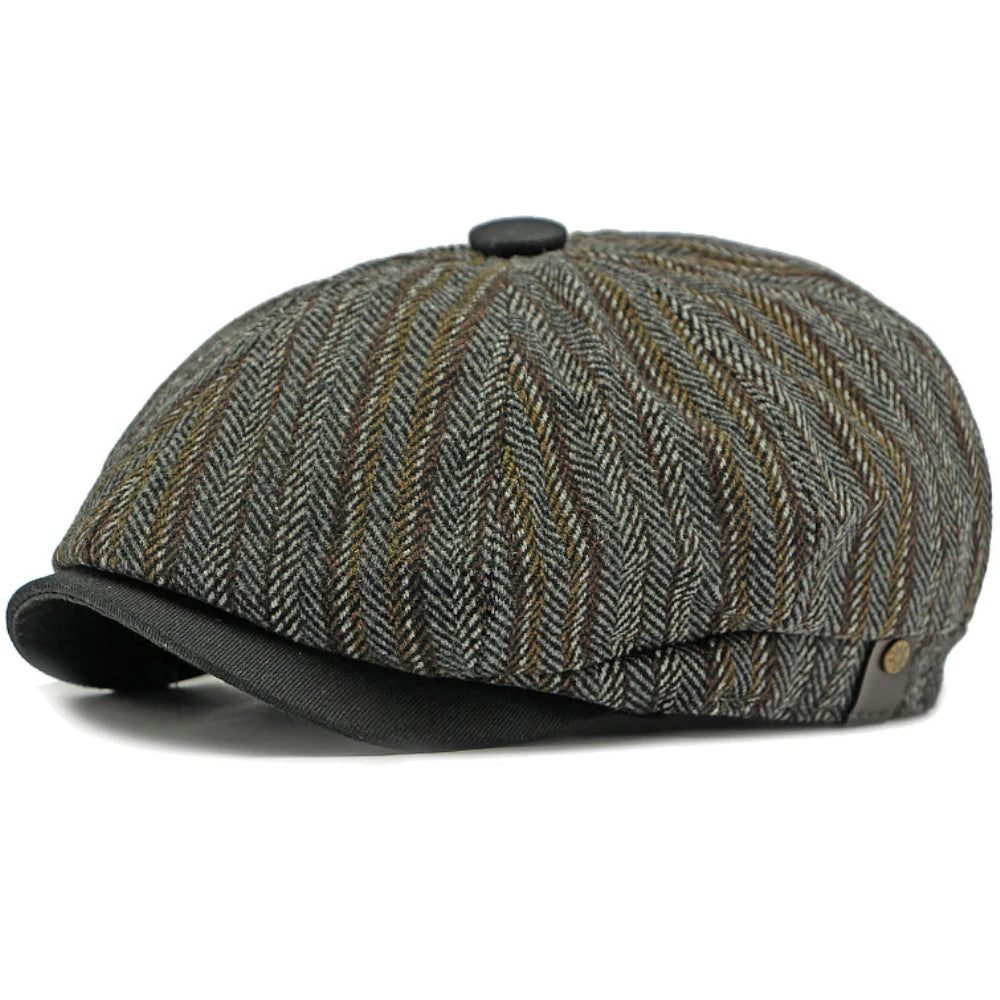 Stripete Newsboy Flatcap