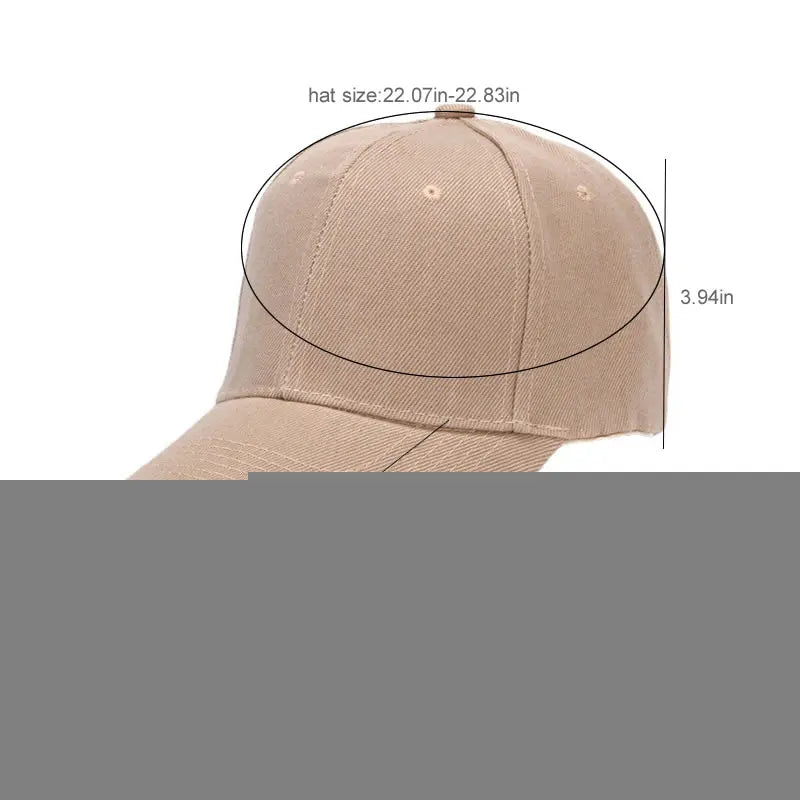 Klassisk Ensfarget Baseballcaps