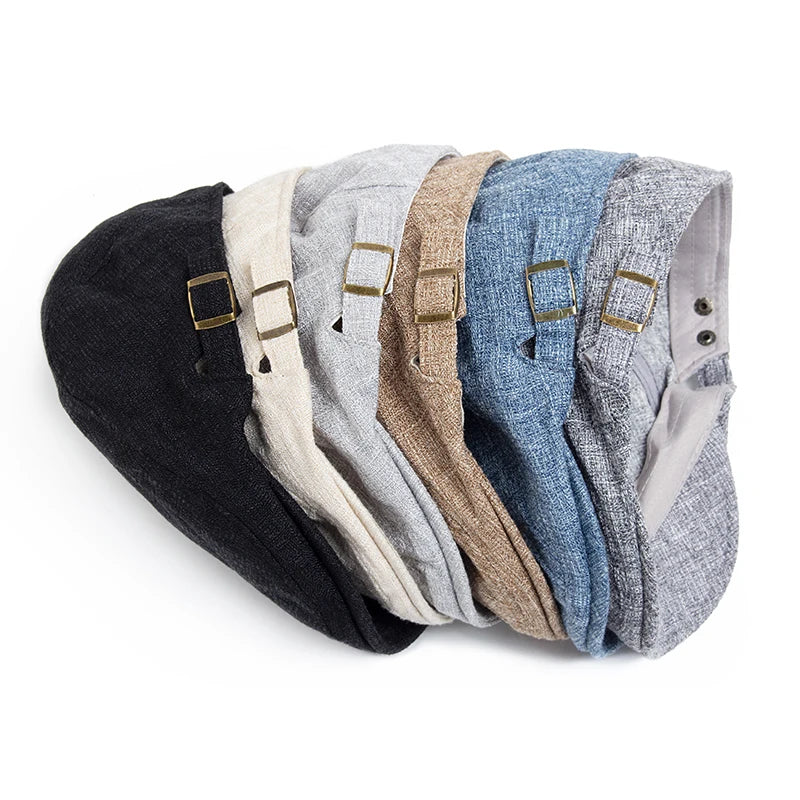 Klassisk Flatcap med Knappedetalj