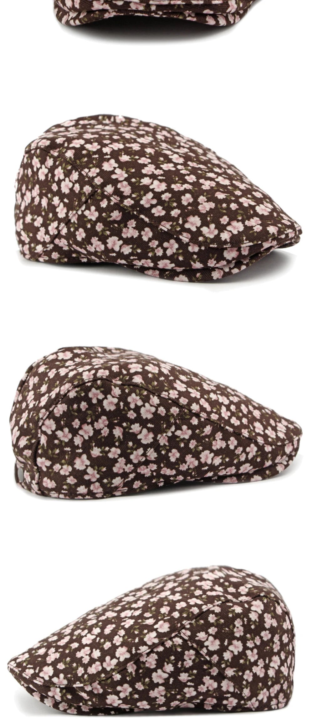Blomstermønstret Klassisk Flatcap