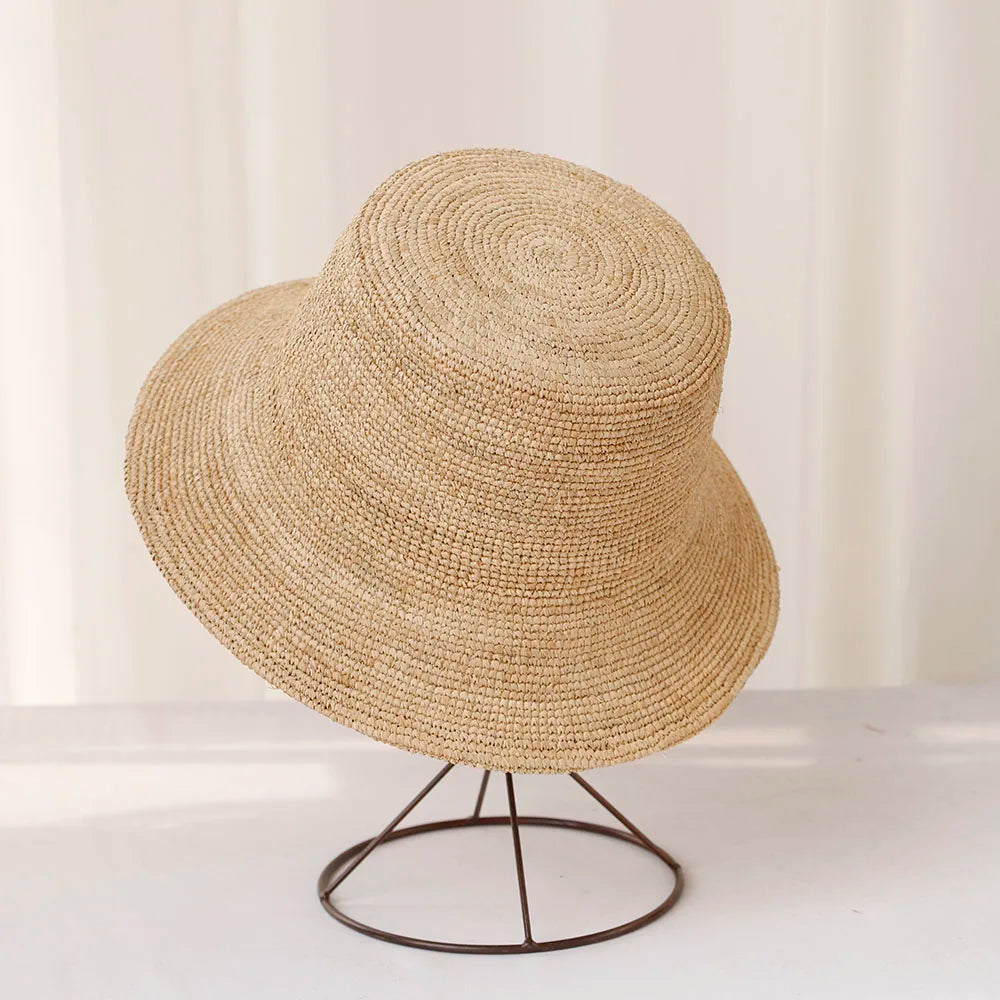 Raffia Panama Stråhatt med Sløyfe