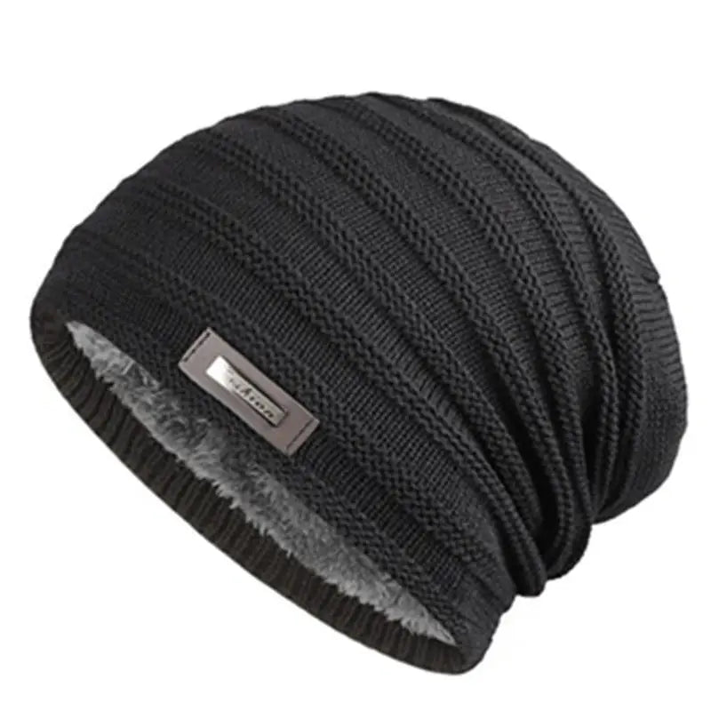 Pelsfôret Elastisk Vinterbeanie
