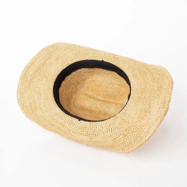 Raffia Cowboy-hatt med Bred Brem