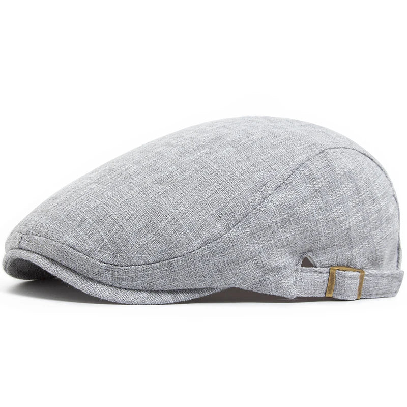 Klassisk Flatcap med Knappedetalj