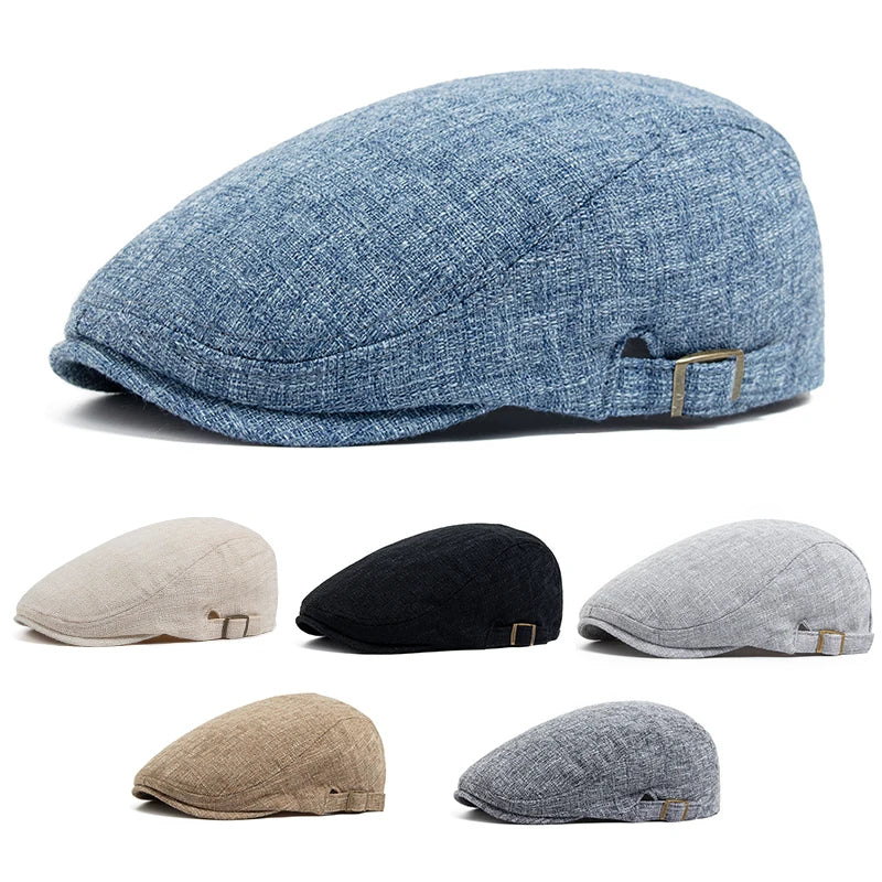 Klassisk Flatcap med Knappedetalj
