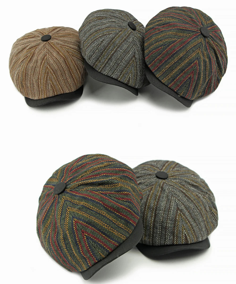 Stripete Newsboy Flatcap