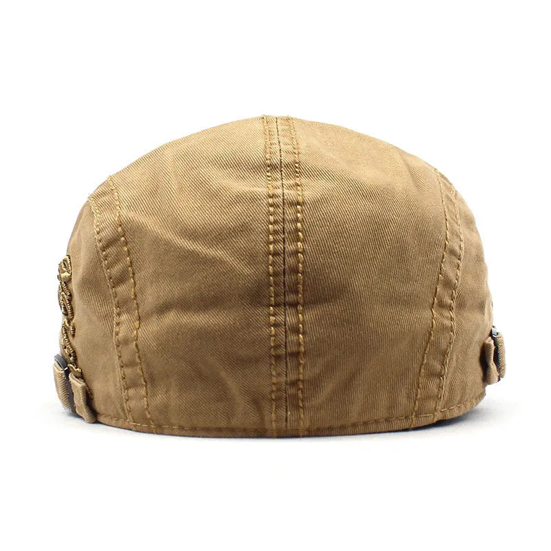 Brodert Bomull Newsboy Flatcap